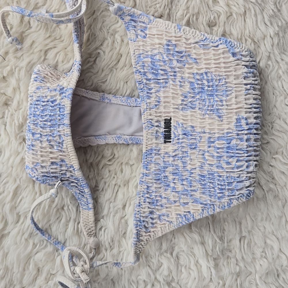 Triangl Blue Rose Voile String Bikini Bottom Small - Picture 4 of 5